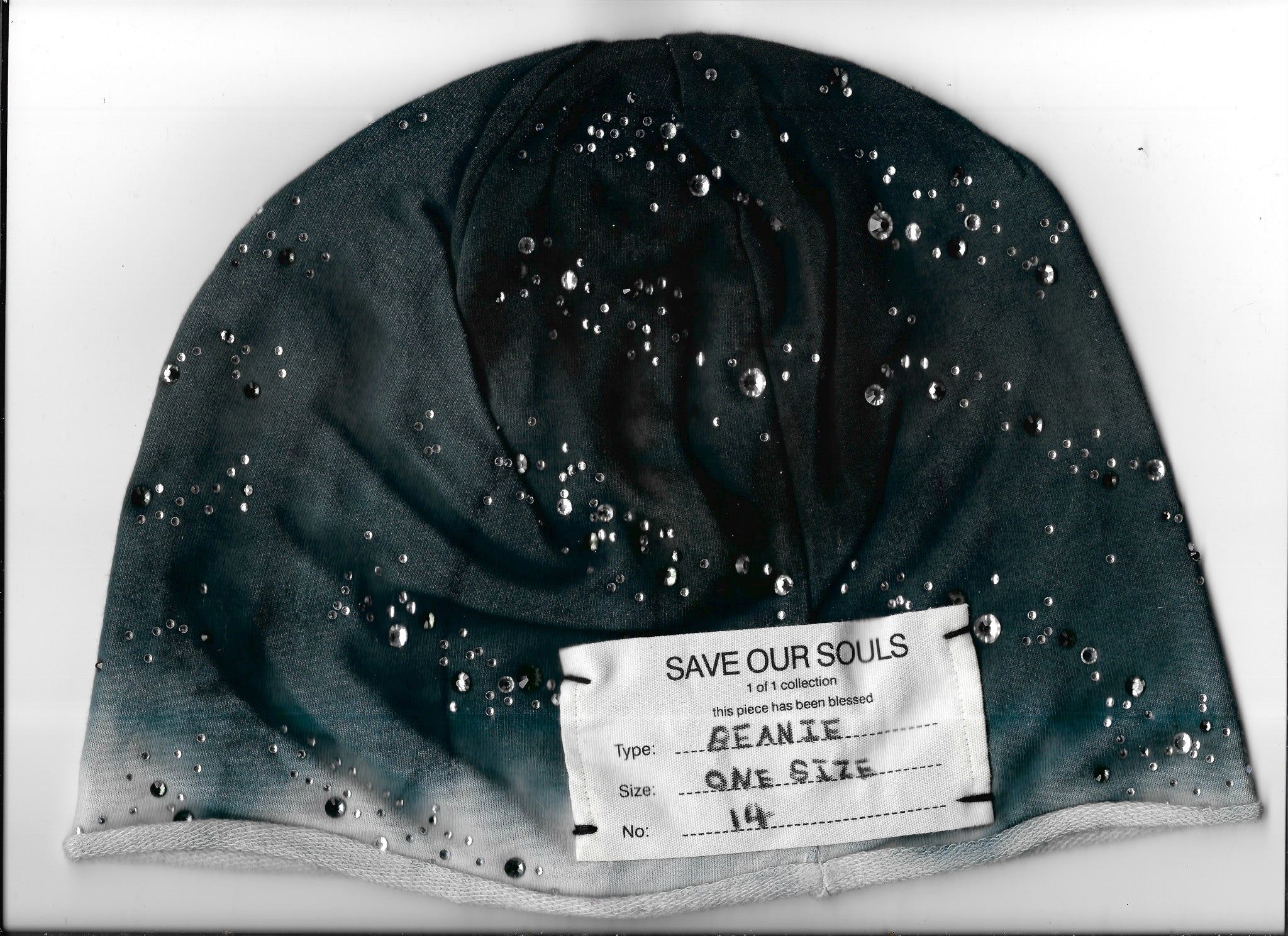 #14 Faded Rhinestone Beanie