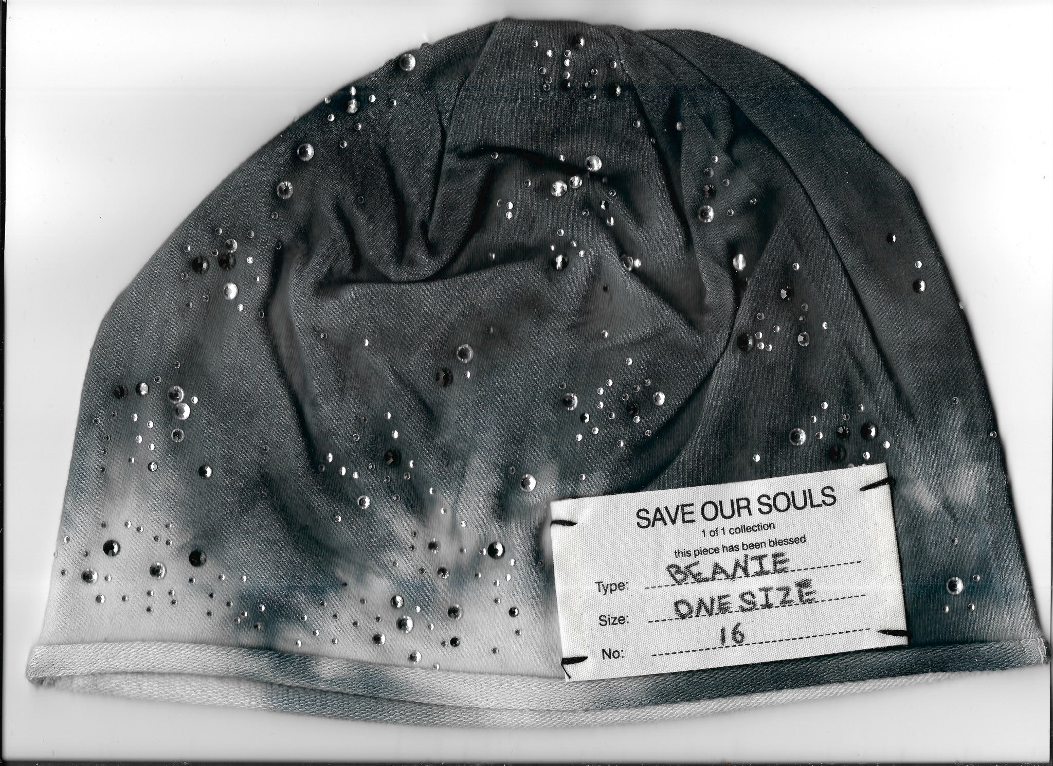 #16 Faded Rhinestone Beanie