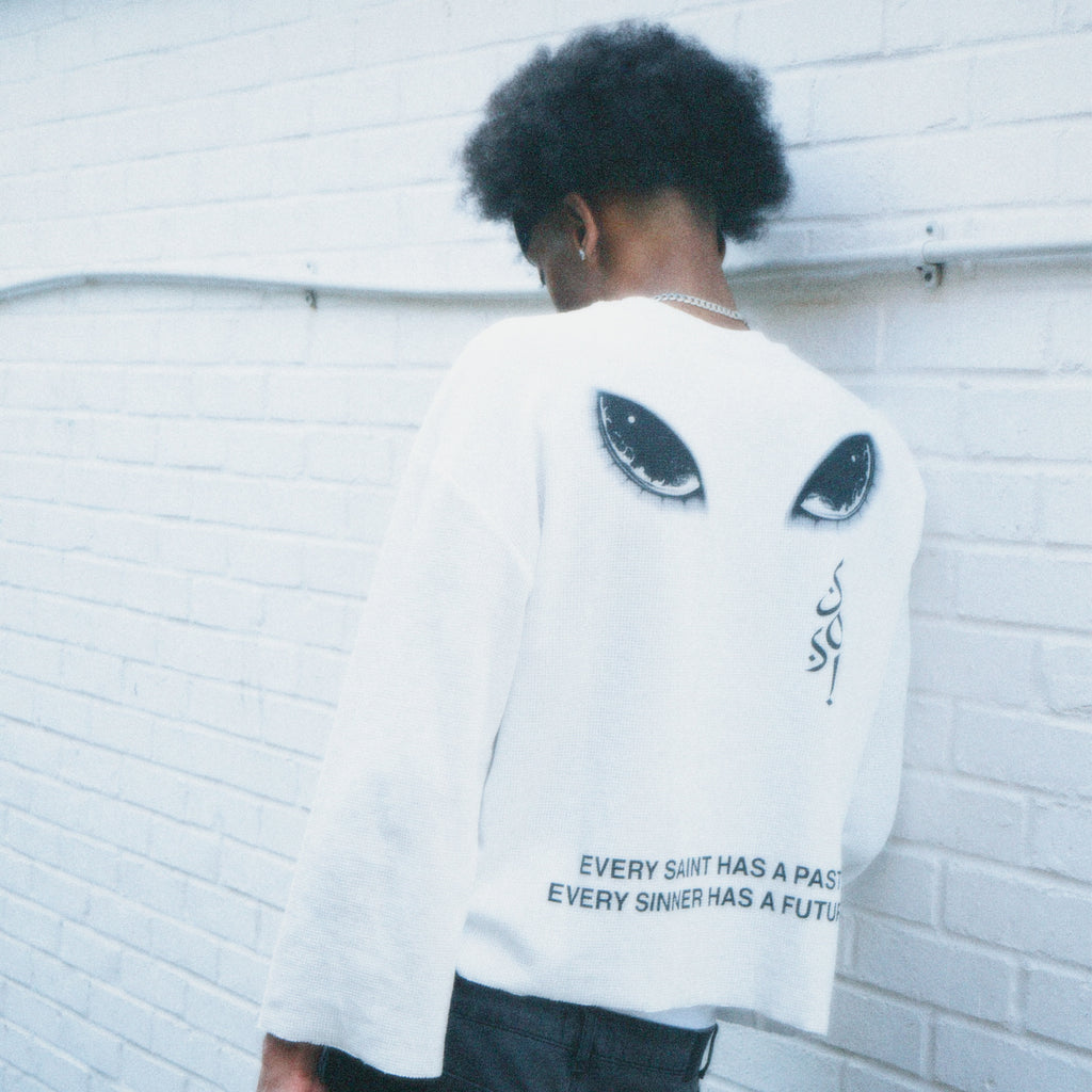 Unisex Waffle Raw Edge T-Shirt