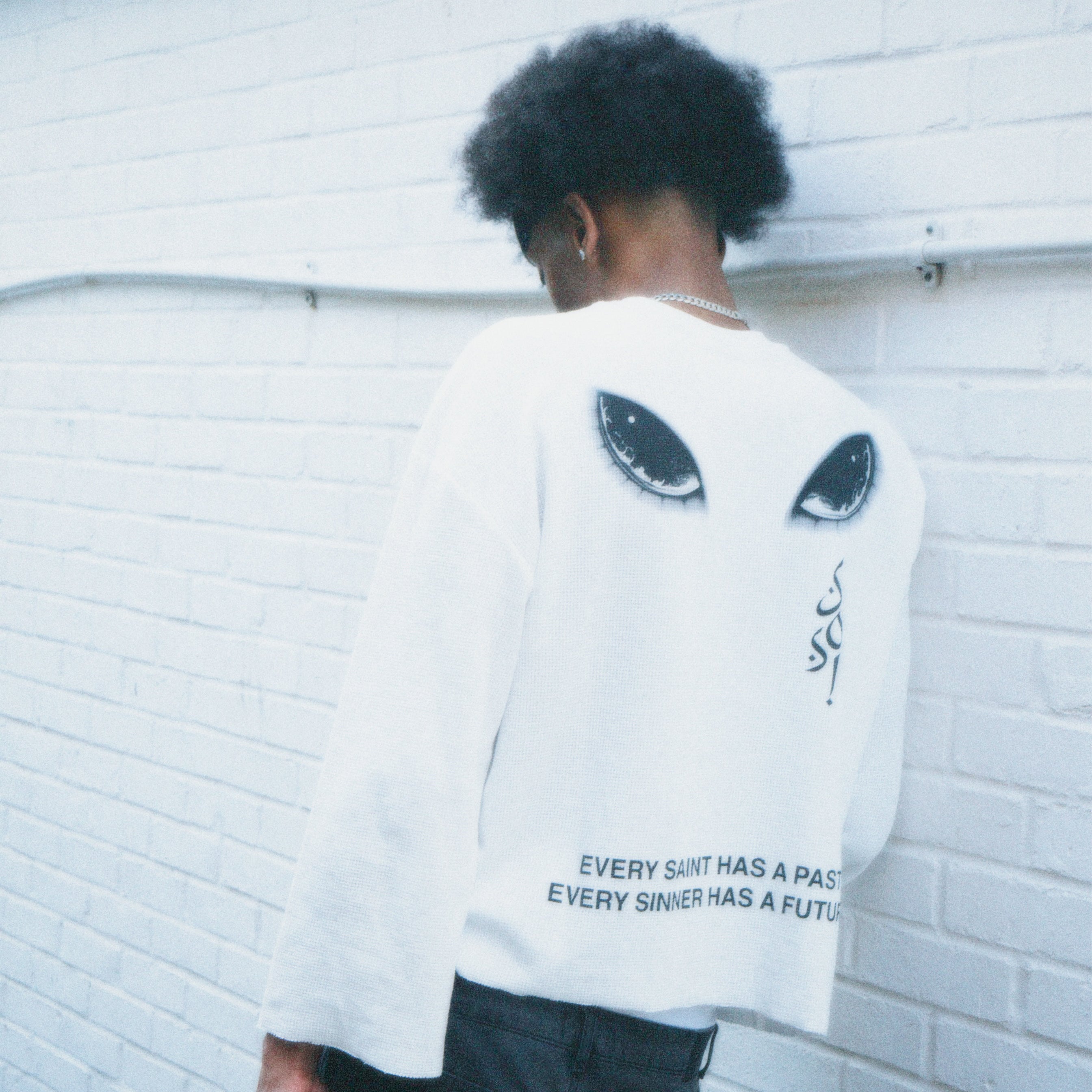 Unisex Waffle Raw Edge T-Shirt