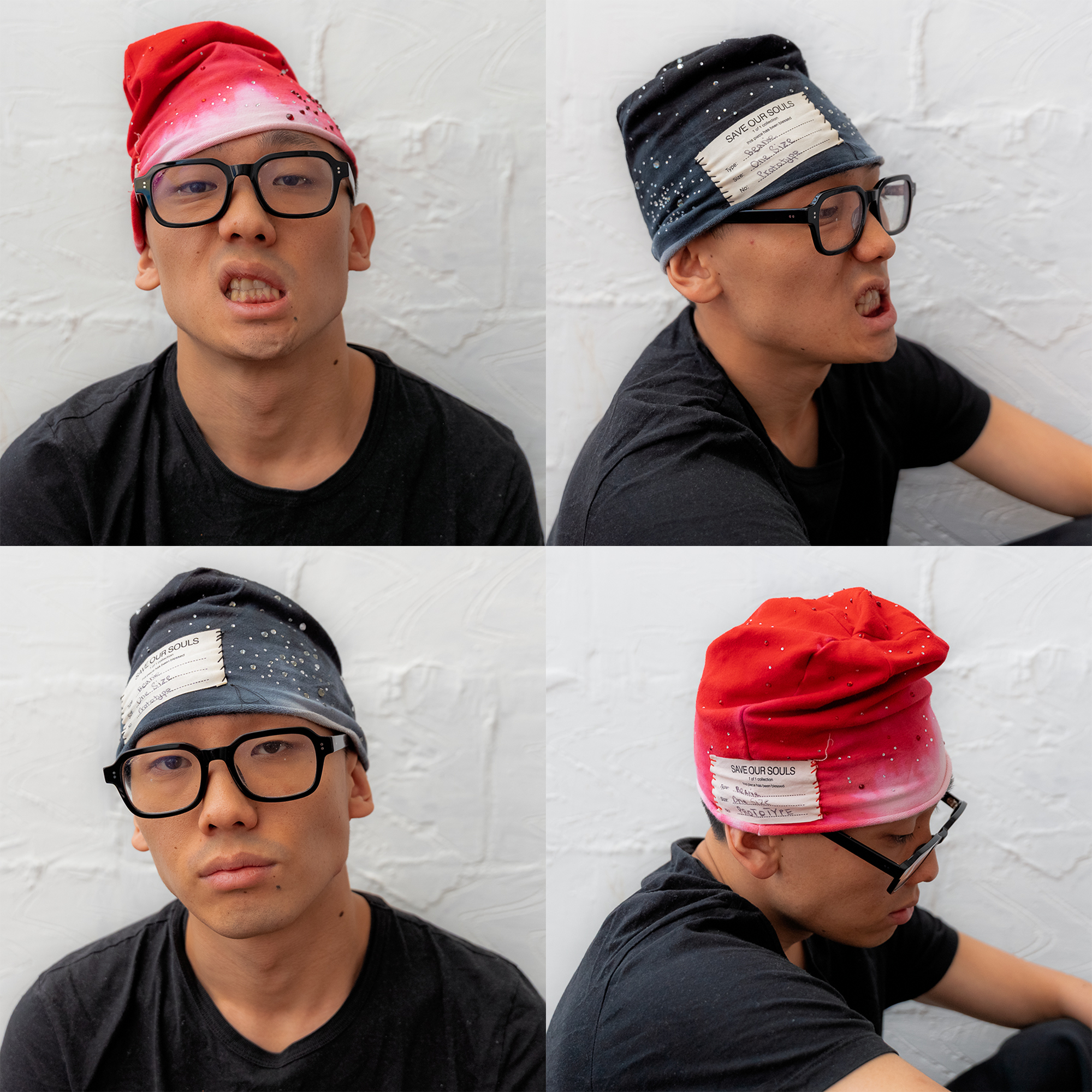 Faded Rhinestone Beanie